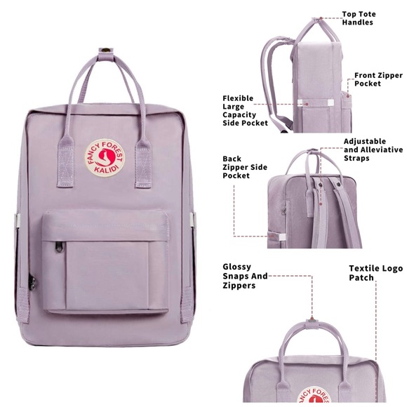 Kalidi Bags Kalidi Backpack Laptop Classic Backpack Camping Purple